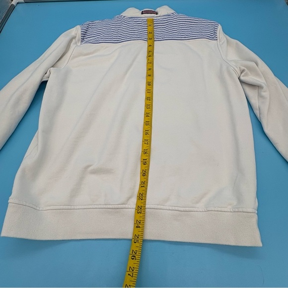 Vineyard Vines Women’s Quarter-Zip Sweatshirt with Sear sucker Accent Size M - Picture 10 of 14